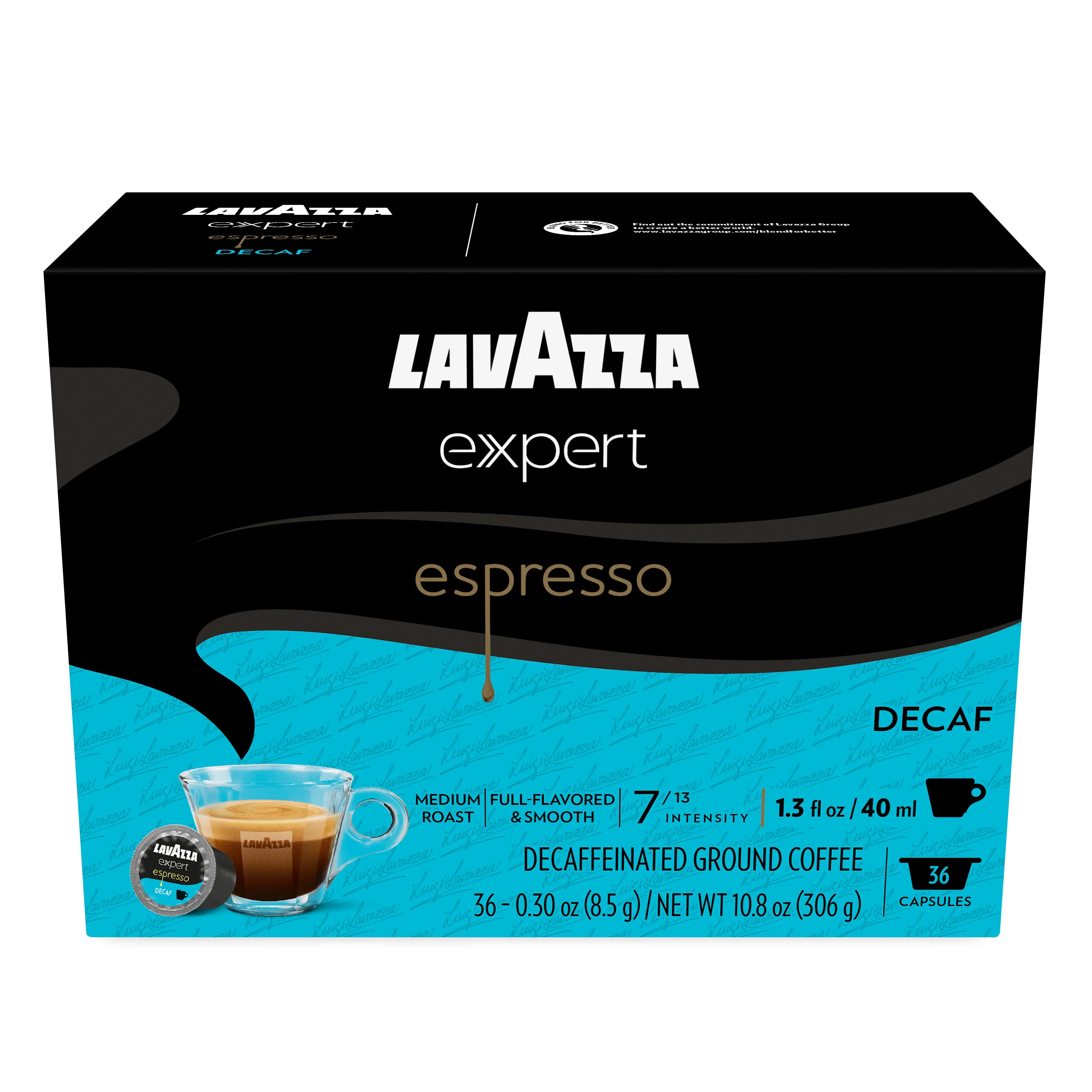 Lavazza Expert Espresso Decaf Coffee Capsules