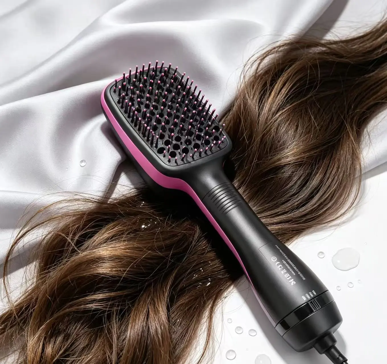 One Step Hair Dryer & Styler Brush, 3 in 1 Hot Air Brush, Blow Dryer Brush for Straightening Curling Volumizing, Anti-Frizz Ionic Hair Styling Brush for All Hair Types