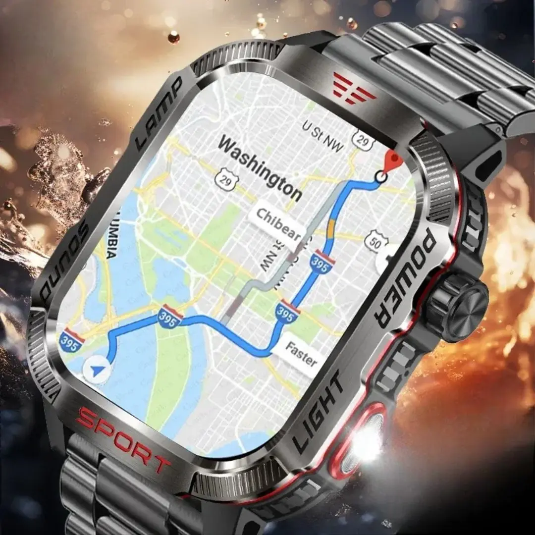 Military GPS Smartwatch with Compass – Tactical Precision by Nic's Electronics
