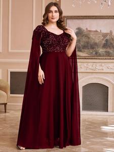 diamond collar light luxury heavy embroidery fringe beaded sequin chiffon spliced long skirt dress, elegant evening gown for special occasions