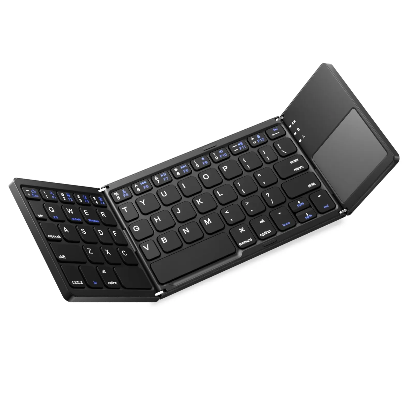 Portable Wireless Keyboard, Foldable Bluetooth Keyboard With Touchpad, Pocket-Size Folding Travel Keyboard for iPad, iOS, Android Tablet, Windows