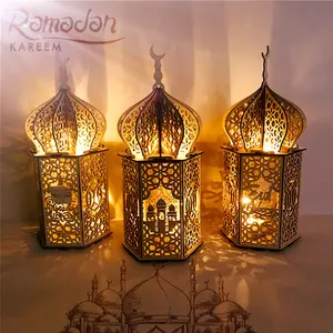 Ramadan Advent Calendar Wooden Countdown Calendar, Decorative Lantern Desk Decoration for Kids, Perfect Holiday Gift, Made of Wood Material