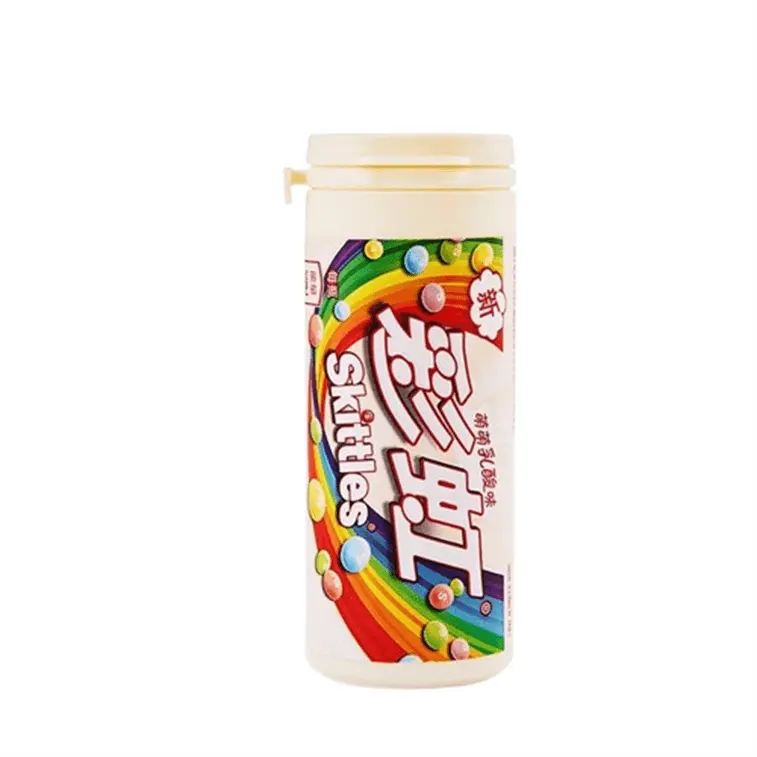 Skittles Lactic Acid Flavor Sour Candy Snacks, 30g per Bottle
