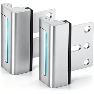 2 Pack Upgraded Home Security Front Door Reinforcement Lock, Door Latch Withstands 800lbs Force Prevents Unauthorized Entry, Easy to Install Perfect for Solo Living