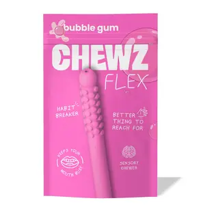 CHEWZ FlexBar Silicone Sensory Chew Stick | Oral Fidget Tool for Adults | Replaceable Scent Insert | BPA-Free Reusable Silicone