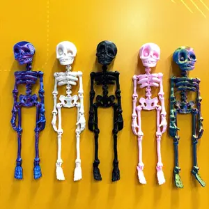 Magnetic Skeleton Action Figure –3D Printed Art Toy, Movable Deformable Skeleton Figurine, Halloween Decor & Gift, Articulated Fidget Figurines, Magnetic Skeleton Toy,3D Printed Skeleton,Articulated Skeleton Action Figure, 3d printed toys，14 years old