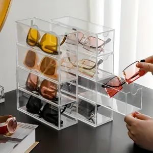 4-Layer Clear Plastic Drawer Organizer, Beauty Organizer – Stackable Multilayer Storage Display Box for Jewelry, Makeup, Hair Accessories & Stationery