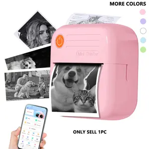 Mini Bluetooth-compatible Compatible Thermal Pocket Printer, Inkless Portable Printer, Ideal for Notes and Gifts, Print Photos, Memos, Lists, Diaries