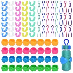 142PCS Bobbin Thread Buddies Set Sewing Thread Spool Organizer Including 70PCS Bobbin Holders Clips, 32PCS Bobbin Thread Spool Huggers and 40PCS Bobbin Clips Holder for Embroidery Quilting Sewing