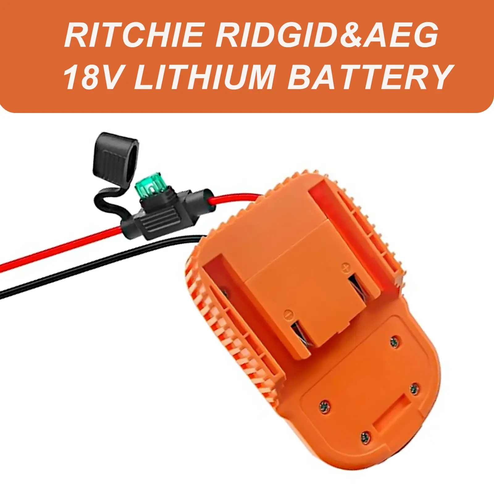 Power Wheel Adapter for Ridgid AEG 18V Super Li-Ion Battery Base Power Connection (Ridge/AEG Pickup)