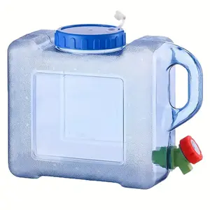 1 portable outdoor water storage bucket—a rainwater collection bucket with a faucet, ideal for drinking water while camping; foldable, durable, and space-saving