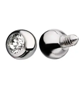 Internally Threaded Titanium CZ Replacement Balls