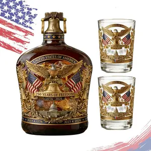 250th Anniversary Whiskey Bottle,250 Anniversary Whiskey Bottle,250th Anniversary Decanter, Whiskey Bottle, We The People America 250 Anniversary Heritage Reserve Whiskey Glass Bottles, Old Fashioned Father's Day for Liquor or Wine