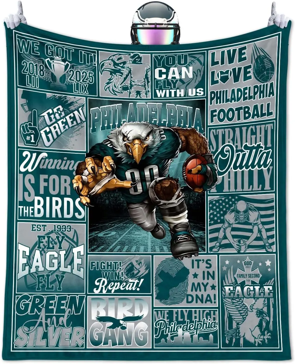 Philadelphia Fleece Blanket, Football Fan Blanket, Soft Cozy Throw Blanket, Decor For Sport Lovers, Philadelphia Football Gift for Fans