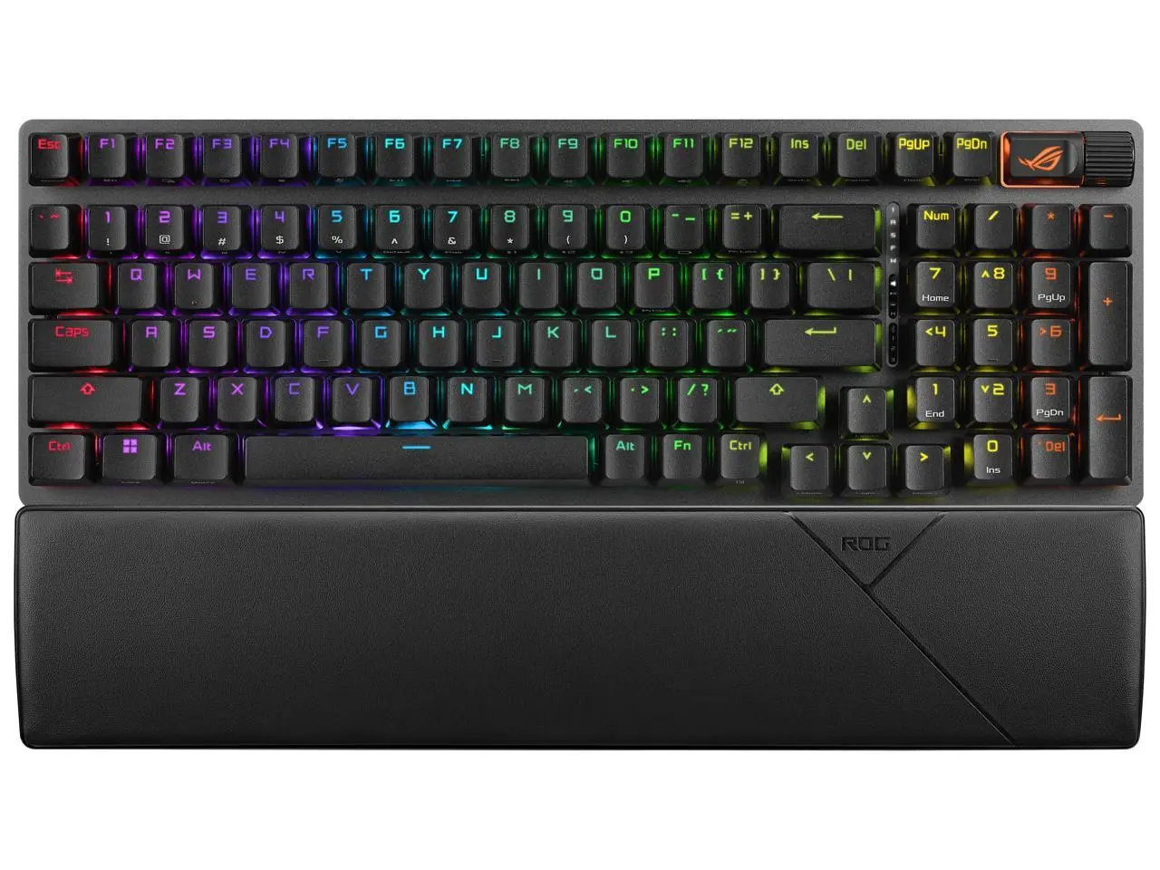 ASUS ROG Strix Scope II 96 Wireless Gaming Keyboard, Tri-Mode Connection, Dampening Foam & Switch-Dampening Pads, Hot-Swappable Pre-lubed ROG NX Storm Switches, PBT Keycaps, RGB-Black