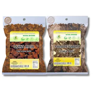 Quina Roja + Palo de Víbora Herbal Tea Combo – 2 Pack (4 oz Each / 113 g) – Red Cinchona Bark & Arbol de la Víbora Herbal Infusion – 100% Natural, Vegan, Non-GMO, Gluten-Free, Wildcrafted & Authentic – by BexpertsUSA