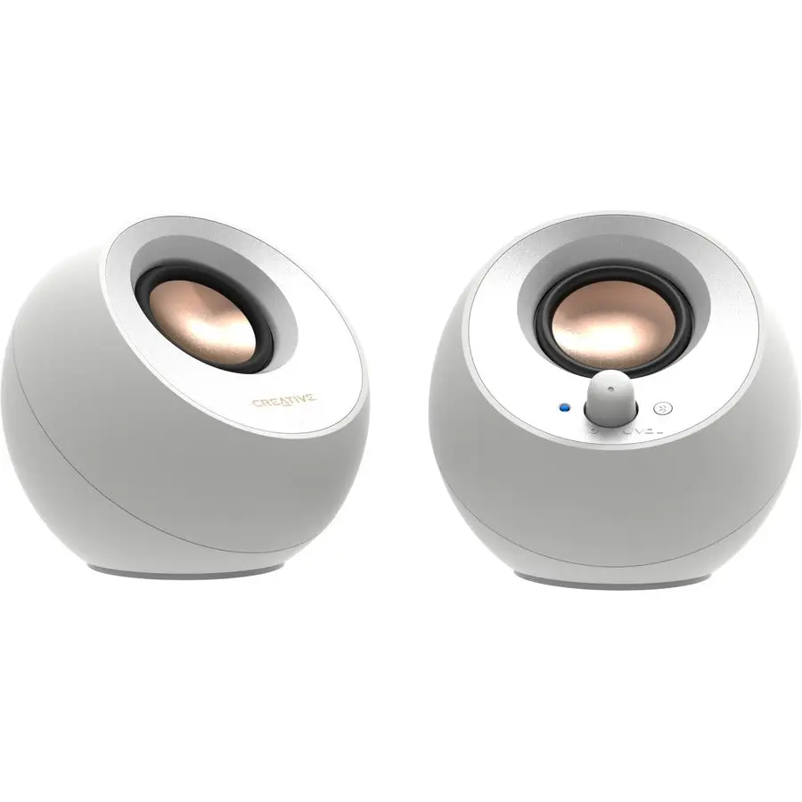 Creative Pebble V3 2.0 Bluetooth Speaker System - 8 W RMS - White Creative Pebble V3 2.0 Bluetooth Speaker System - 8 W RMS - White