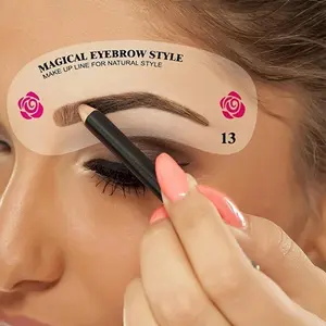TikTok Viral 24Pcs Eyebrow Stencil Kit | Professional Cosmetic Makeup Shaping & Styling Tool for Women & Men | Perfect Gift for Valentine's Day & Mother's Day | Eyebrow Makeup Tools