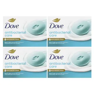 Dove Antibacterial Care Beauty Bar Soap, 4 Bars, 3.75 oz (106 g) Each