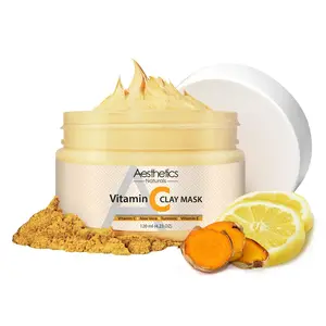 Turmeric Vitamin C Face Mask Clay Skincare Aloe Clay Mask Facial Mask Soothing Facial Delicate Hyaluronic Hyaluronic Acid Comfort