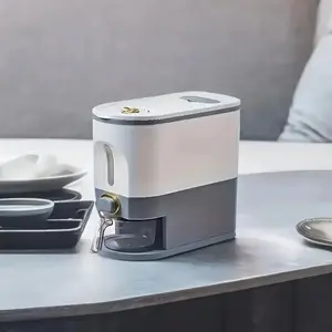 (5kg) large capacity rice storage container - sealed, moisture-proof, fresh-keeping, equipped with measuring cup cleaning brush