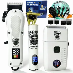 Largner Vintage Fashion Haircut Set, Home Hair Cutting Solution, Three-Piece Grooming Kit, Stylish and Practical, Rechargeable Clippers, Cordless Hair Cutting, Wireless Hair Cutter