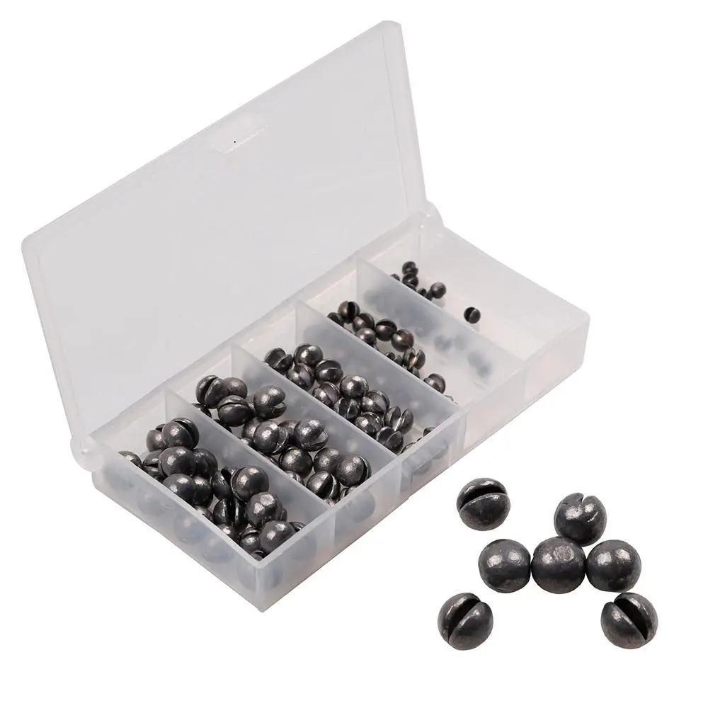 Fishing Lead Split Shot Kit, 100pcs/set Fishing Lead Split Shot, Outdoor Fishing Accessories for Fishing Enthusiasts, Fishing Tackle Kit, Heavy Duty Sinkers, Fishing Equipment, Fishing Supplies