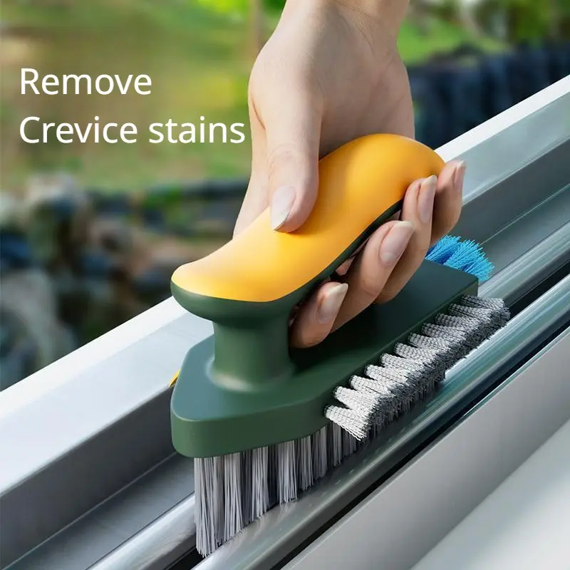 1pc Triangle Floor Seam Brush - Multipurpose Cleaning Tool, Household Cleaning Tool, for Bathroom, Kitchen, Patio - Hard Angled Bristles, No Dead Corners, Reaches Tight Spaces, Perfect for Toilet, Wall Cleaning