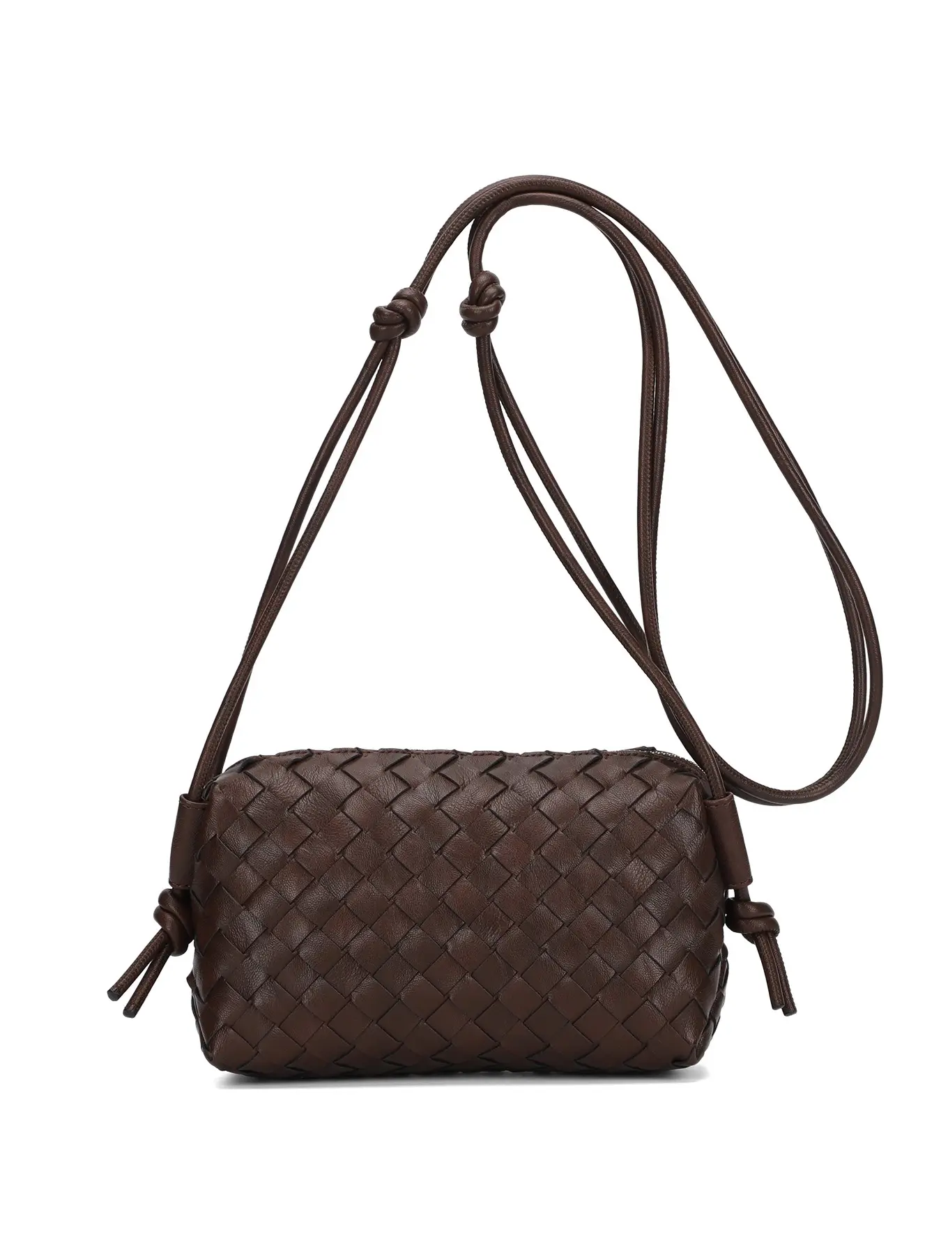 JACEESHLYN Woven Leather Crossbody Bag, Small Handbag, Mini Camera Shoulder Bag, Fashion Casual Style, All Seasons Use, Fashionable Crossbody Bag