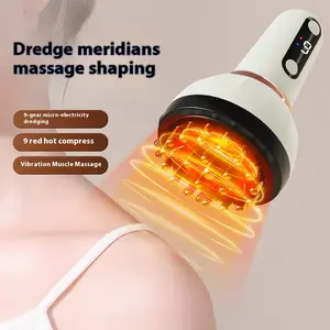 9Speed Electric Scraping Massager Meridian BrushHome Massage Cupping Device Full Body Relaxation