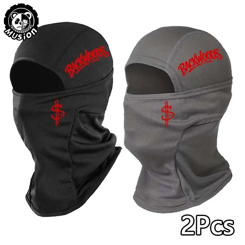 Musion Balaclava Mask Dollar 2pcs Hip Hop Printed Windproof Sunscreen Breathable Polyester Sports Hat Camping Outdoor Hat Balaclava Hats Breathable Windproof Headwear