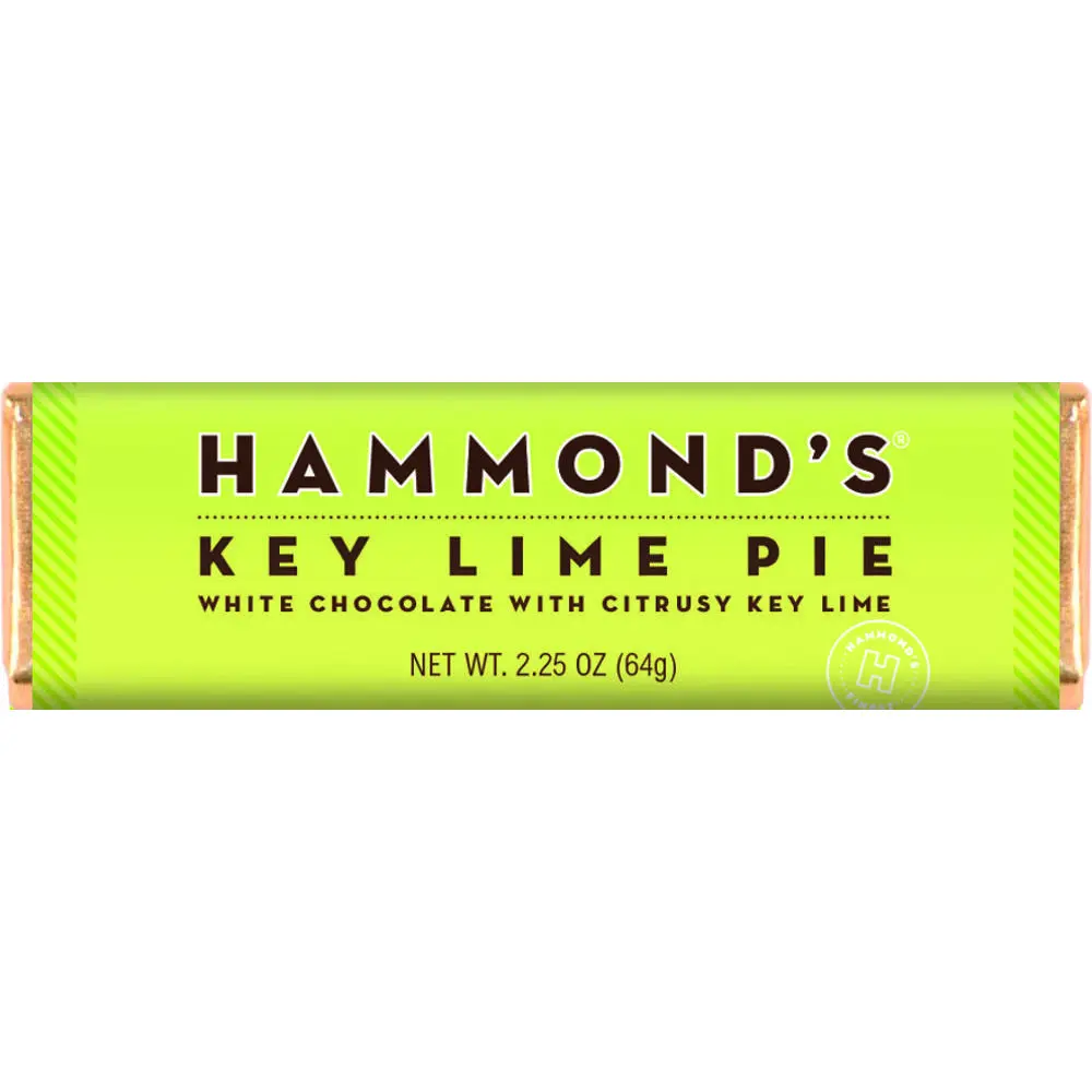 Hammond's Key Lime Pie White Chocolate Bar 2.25 oz 12 ct