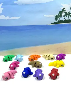 12pcs Cute Baby Narwhal with Egg, 3D Printed Articulated Colorful Fidget Toy for Stress Relief, Tiny Sea Animal Figures