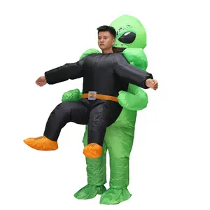 Alien Polyester Inflatable Costume, No Battery, Youth Adult Size Fits 155-190cm, Includes Fan & Box, Perfect for Halloween Cosplay Party
