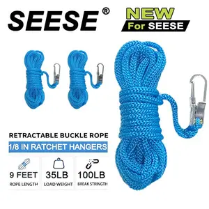 SEESE Retractable Buckle Rope-Adjustable Ropes 2026 New Rope Roller with Accessory Cord - Easy Secure Tie Down for Outdoor,Camping, Marine Rope,and Boating Guy Lines ,Tools Gadgets,Truck Stuff ,Car Essentials