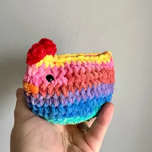 Handmade crochet chicken