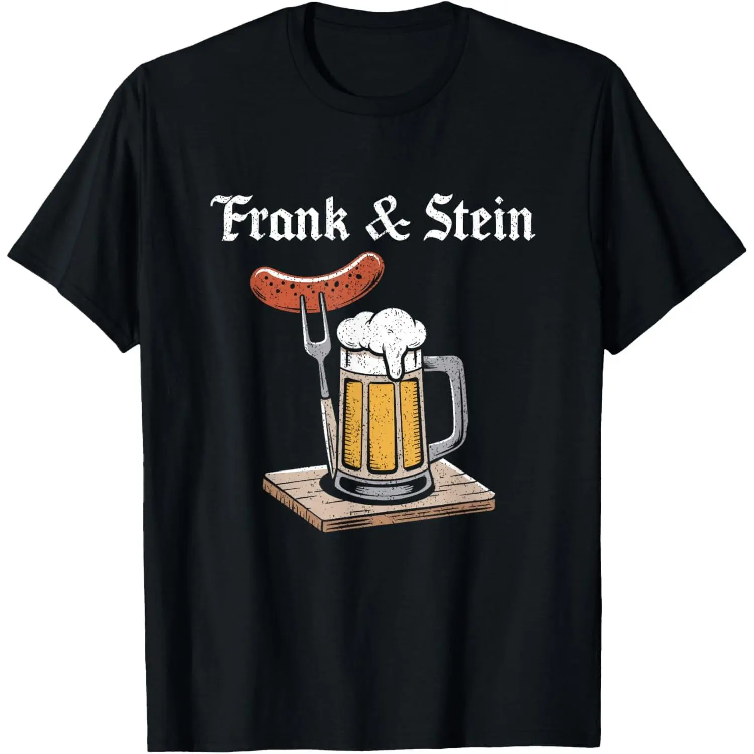 100% Cotton Frank And Stein German Beer Shirt Drinking Oktoberfest T-Shirt