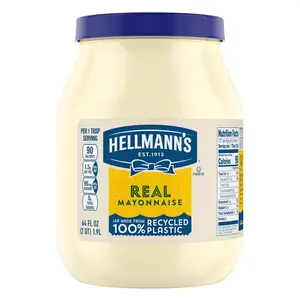 Hellmann's Real Mayonnaise, 64 fl. oz. – Rich & Creamy Real Mayo Made with Cage-Free Eggs, Gluten-Free Sandwich Spread, Dressing & Dip Ingredient
