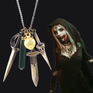 Residents Evils 8 Village Cosplay Necklaces Lady Dimitrescu's Daughter Daniela Bela Lace Flowers Collar Choker Halloween Jewelry