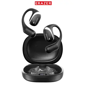 ERAZER OWS True Wireless Open Ear Earphones Bluetooth 5.4 ENC Noise Cancelling Headphones HiFi Sound Touch Control Long Playtime Not In Ear Earphones Waterproof Over Ear Wireless Headset for Working Music Movie Electronic Audio& Video Earbuds