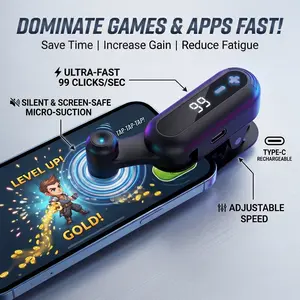 Rechargeable Auto Clicker Smart Tapper for TikTok, Adjustable Speed Auto Touch Device for Live Streaming & Social Media Tasks