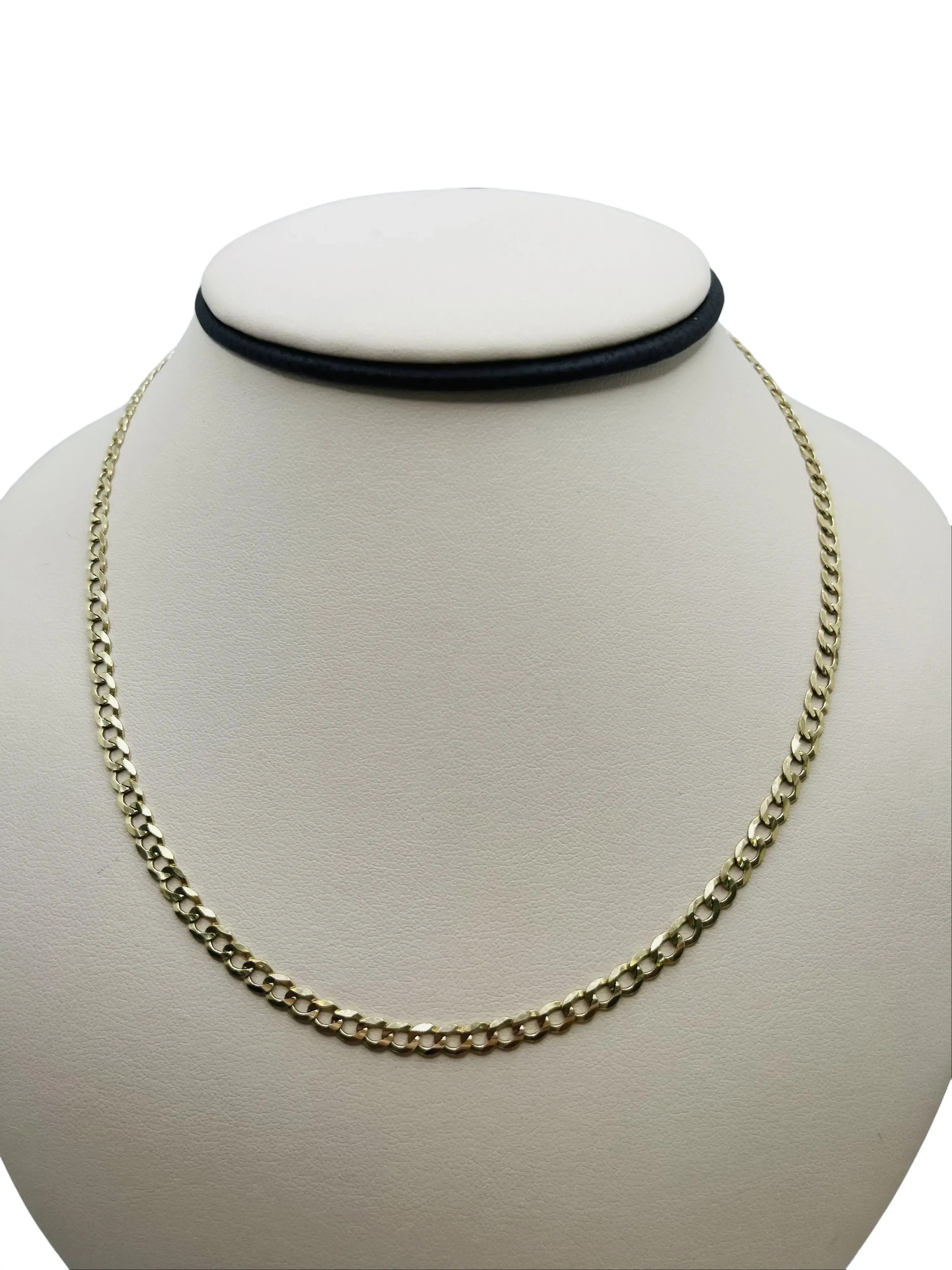 14kt Gold Cuban Link Chain Necklace, Unisex Fine Jewelry for Casual Daily Wear, 2.2mm Wide, 16 Inch, Adults