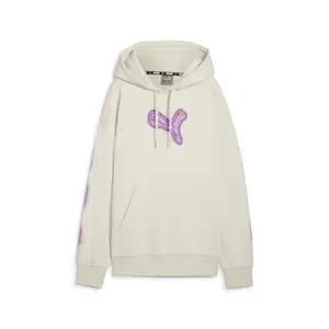 PUMA Womens Arc-Hitect Sparkle Graphic Hoodie Casual Outerwear Casual - White