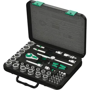 Wera 8100 SB 2 Zyklop Speed Ratchet Set, 3/8" drive, metric, 43 pieces