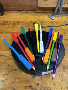 Braille Colored Pencil Toppers - 12-Piece Crayola-Fit Pencil Set, Pencil Set Pencils