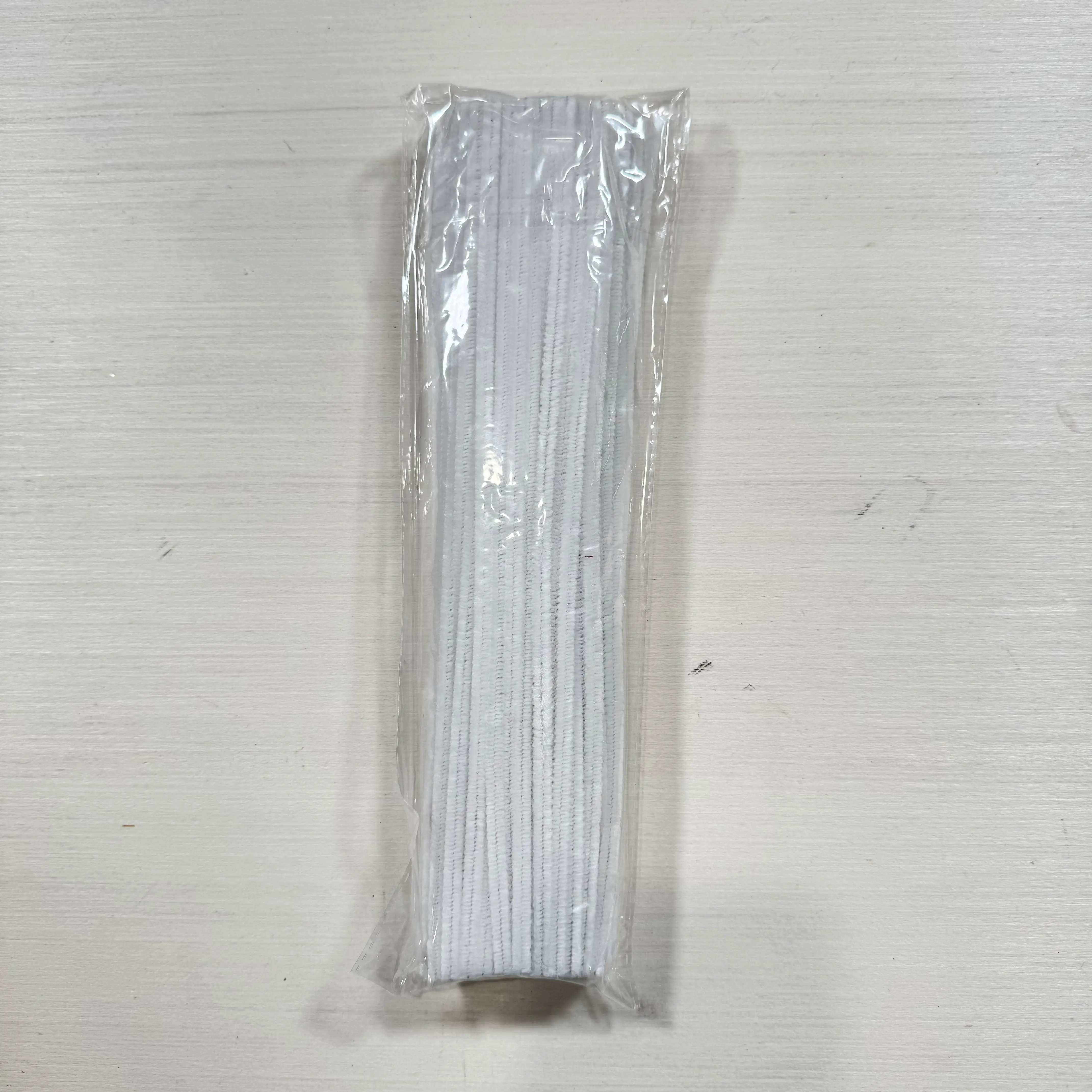 12" white chenille stem, pipe cleaner, 100 per pack