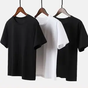 1/3 PCS Summer Men T Shirt Cotton Tops Women Solid Color Blank Tshirts O-neck Round Collar Short-Sleeve Couple White Top Tees Clothing