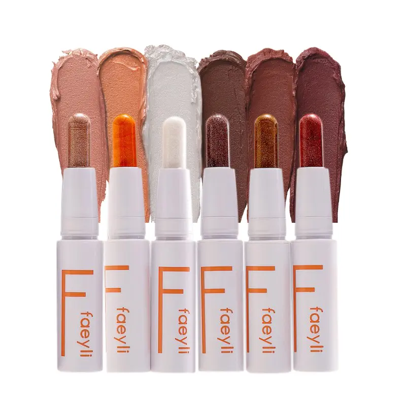Velvet Mist Shimmer Eyeshadow Stick - Cream Texture Metallic Glitter Eye Pen, Long-Lasting Waterproof for Lazy Eye, Everyday Beauty Cosmetics Product Makeup
