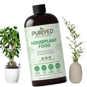 Purived 16oz Liquid Plant Fertilizer - All-Purpose for Indoor & Outdoor Plants, Safe & Eco-Friendly, Organic Formula