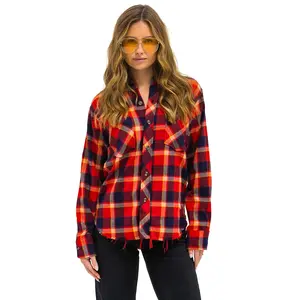 PLAID FLANNEL WESTERN SHIRT - RUGBY PLAID